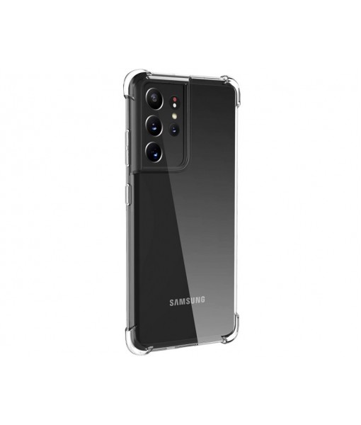 Husa Premium Spate Bulletproof Pentru Samsung Galaxy S21 Ultra, Tehnologie Air Cushion La Colturi ,transparenta